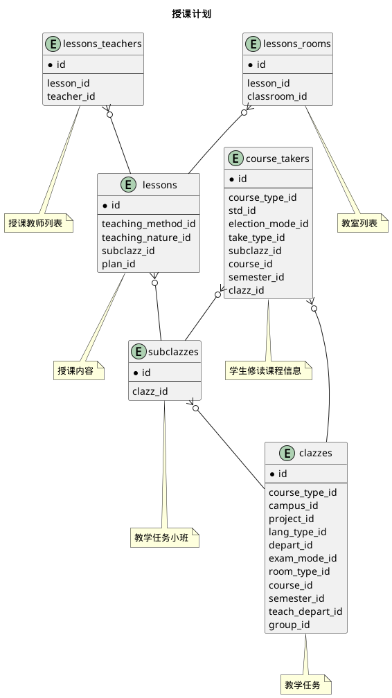 授课计划